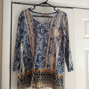 Chico's top, quarter sleeves